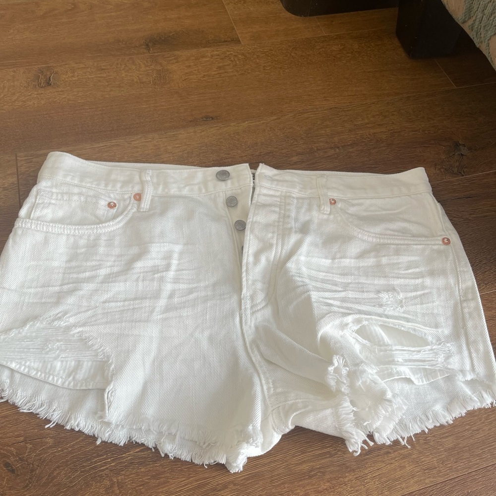 We the free white denim shirt